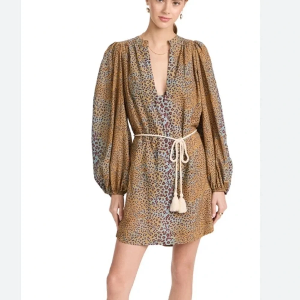 Ulla Johnson Nerissa Coverup Mini Dress in Ocelot Size P/XS
